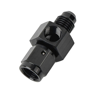 EVILENERGY EVIL ENERGY AN Male Flare to Female Swivel with NPT Gauge Port Fuel Pressure Take Off Fitting Adapter