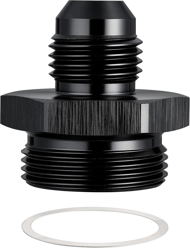 EVILENERGY EVIL ENERGY AN Male Flare to Male Carb Carburetor Fuel Inlet Fitting Adapter Aluminum Black Upgrade 1PC/2PC[6AN to 7/8-20]