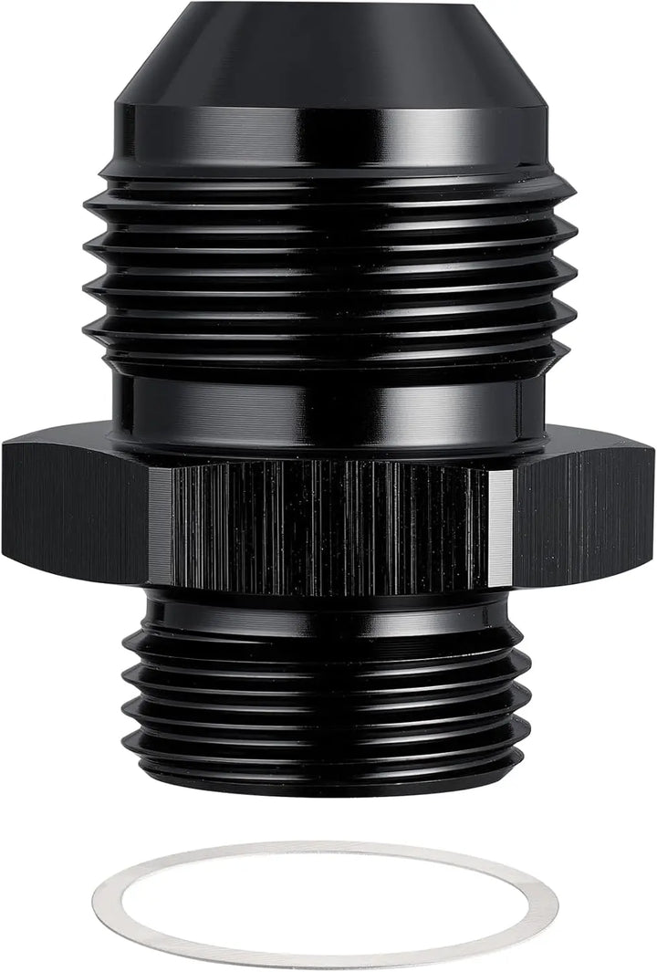 EVILENERGY EVIL ENERGY AN Male Flare to Male Carb Carburetor Fuel Inlet Fitting Adapter Aluminum Black Upgrade 1PC/2PC[8AN to 5/8-20]