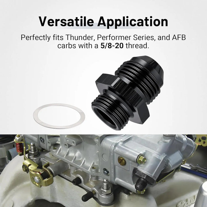 EVILENERGY EVIL ENERGY AN Male Flare to Male Carb Carburetor Fuel Inlet Fitting Adapter Aluminum Black Upgrade 1PC/2PC[8AN to 5/8-20]