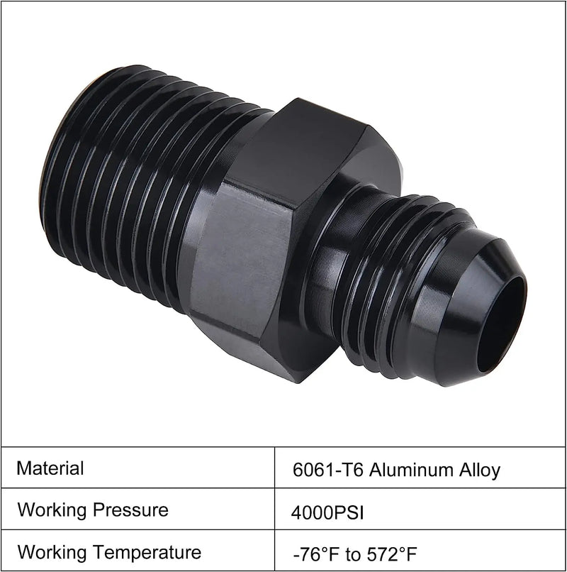 EVILENERGY EVIL ENERGY AN Swivel Fuel Hose Fittings & NPT to Male Flare Adapters Kit with Hose Separator Clamp