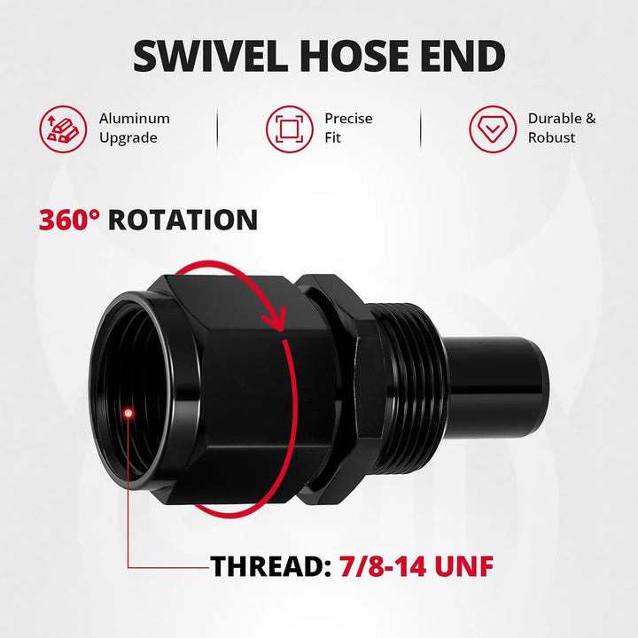 EVILENERGY EVIL ENERGY AN10 PTFE Transmission Line for GM Duramax 01-05 6.6L LB7 / LLY | PTFE Inner Tube with 304 Stainless Steel Braid and Nylon Cover, Design for Extreme Heat, Chemical Resistance & Durability