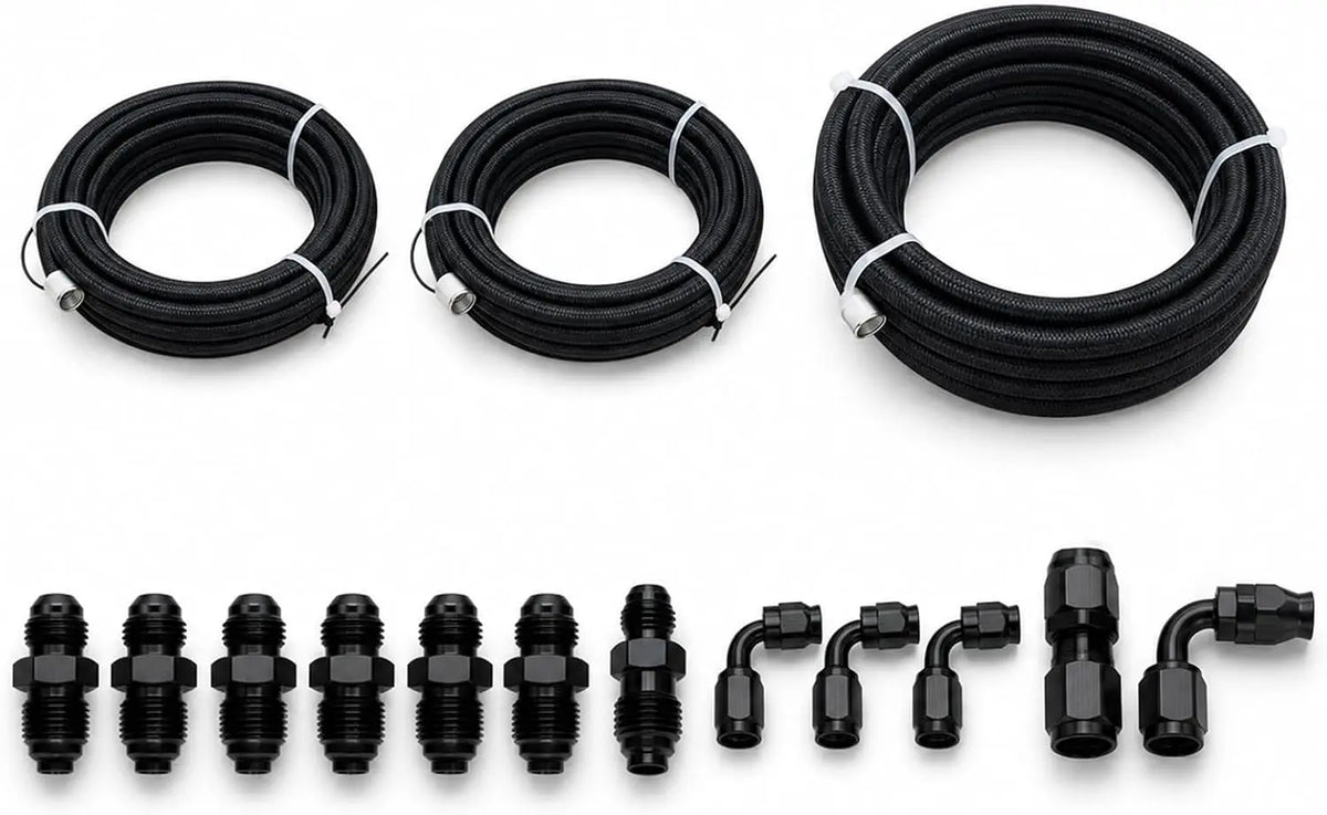 EVILENERGY EVIL ENERGY AN6 AN10 PTFE Power Steering Hose Kit for Ford Type Racks, 3FT