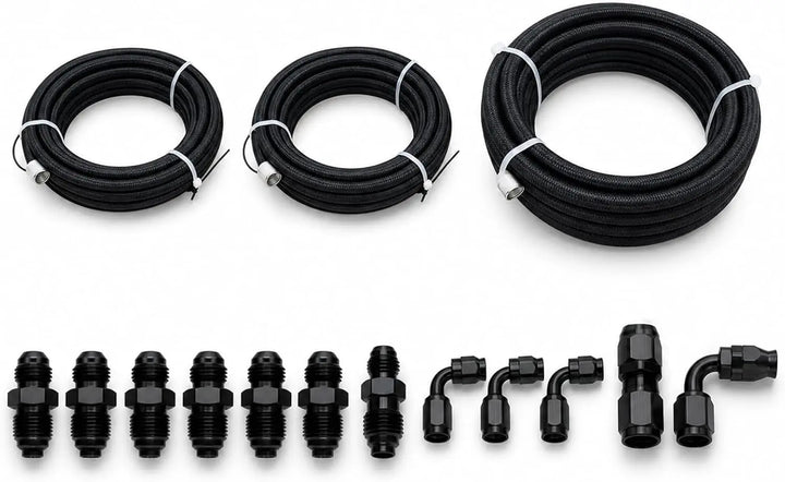 EVILENERGY EVIL ENERGY AN6 AN10 PTFE Power Steering Hose Kit for Ford Type Racks, 3FT