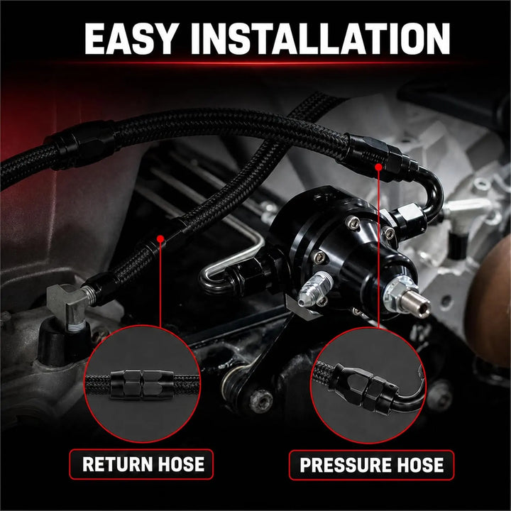 EVILENERGY EVIL ENERGY AN6 AN10 PTFE Power Steering Hose Kit for Ford Type Racks, 3FT