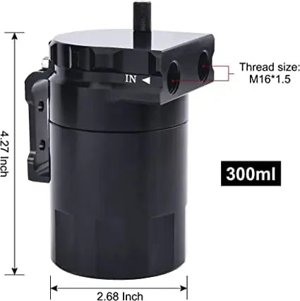 Evilenergy EVIL ENERGY Baffled Universal Alu Oil Separator Catch Can 300ml