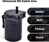 Evilenergy EVIL ENERGY Baffled Oil Catch Can Oil Separator Catch Can 300ml Universal Aluminum Black