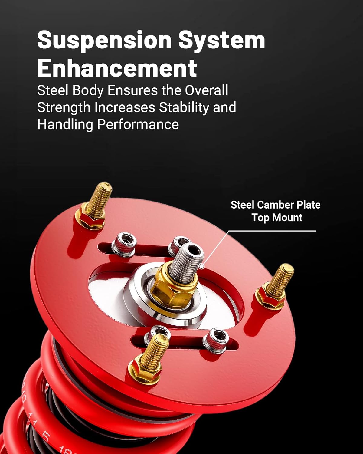 EVIL ENERGY Coilovers Compatible for BMW 3 Series (E36) 316i 318i 318is 320i 323i 325i 325is 328i 318tds 325td 325tds 1990-1999, BMW Z3 1996-2002, Height Adjustable Lowering Kit, Red - EVILENERGY