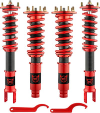 EVIL ENERGY Twin-Tube Coilover Suspension Kit |Fit for Honda Acoord VIII Sedan/Coupe 2008-2012, Acura TSX 2009-2014| Height Adjustable Lowering Kit| Red