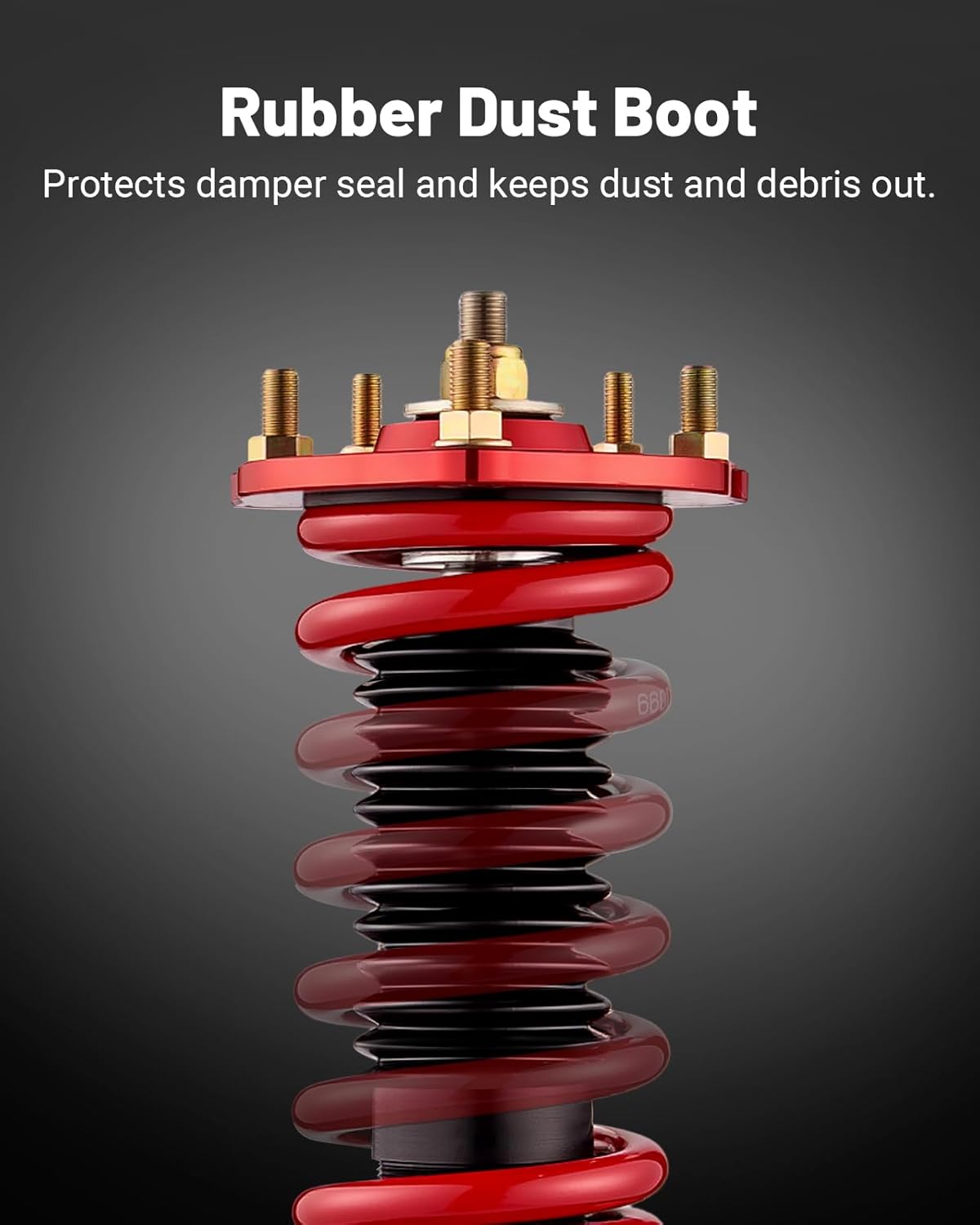 EVIL ENERGY Honda Prelude 1992-2001 Coilovers, Height-Adjustable Twin-Tube Suspension Kit for Comfortable Ride, Red, Best Performance & Quality - EVILENERGY