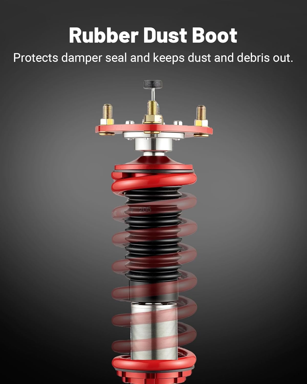 EVIL ENERGY Coilovers for Mazda 3 2014-2018, 32-Level Adjustable Suspension Kit, Height Adjustable 2-4 Inches, Red