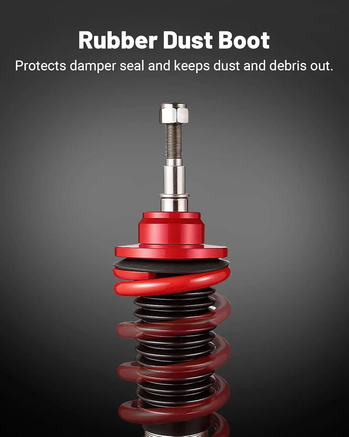 EVILENERGY EVIL ENERGY Coilovers Compatible for Toyota Yaris (XP130/XP150) 2013-2019, Height Adjustable Coilovers Lowering Kit with 32-Level Damper Adjustment, Red