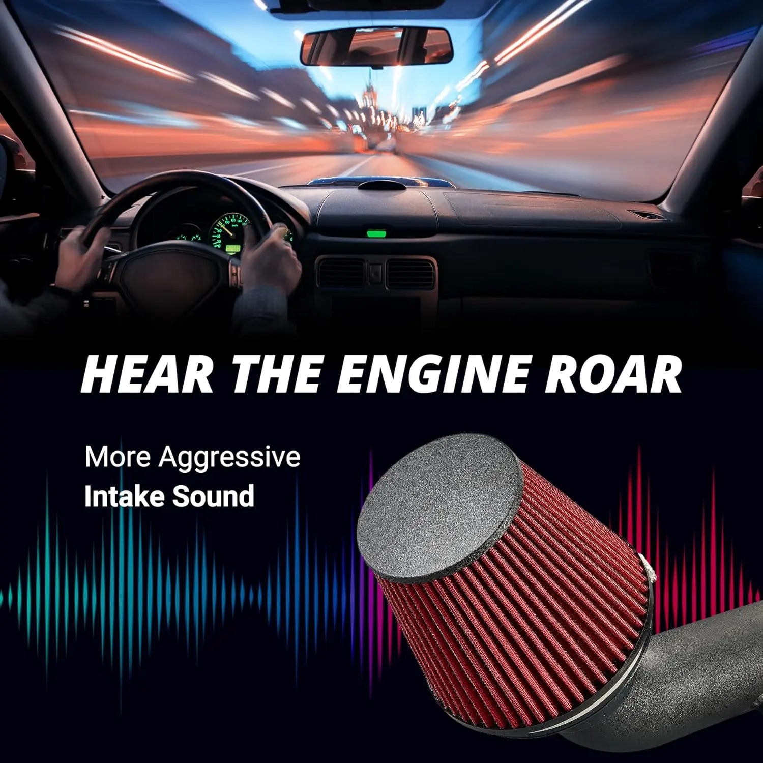 EVILENERGY EVIL ENERGY Cold Air Intake Compatible for 2009-2010 Dodge Ram 5.7L, 2011-2023 Ram Classic 5.7L, Increases Horsepower, Towing Performance & Acceleration, Includes Heat Shield & Pre-Filter, Black