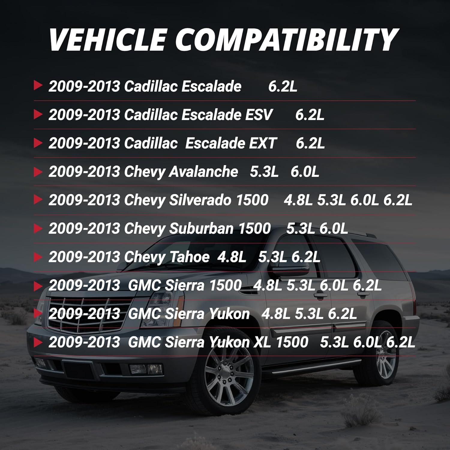 EVIL ENERGY Cold Air Intake Vehicle Compatibility – Fits 2009-2013 Chevy Silverado 1500, GMC Sierra 1500 Yukon, Cadillac Escalade ESV EXT, Tahoe, Avalanche, Suburban