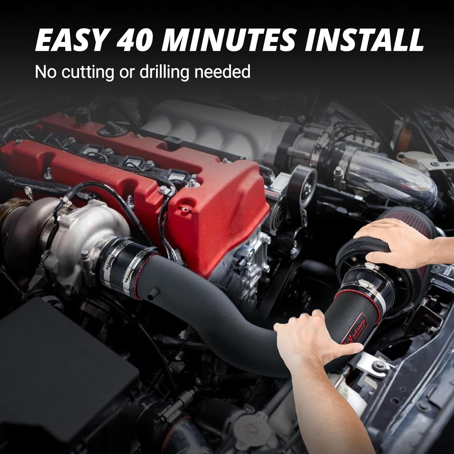 EVIL ENERGY Cold Air Intake Easy 40-Min Install – No cutting/drilling for 2009-2013 Chevy Silverado 1500, GMC Sierra 1500 Yukon, Cadillac Escalade ESV EXT