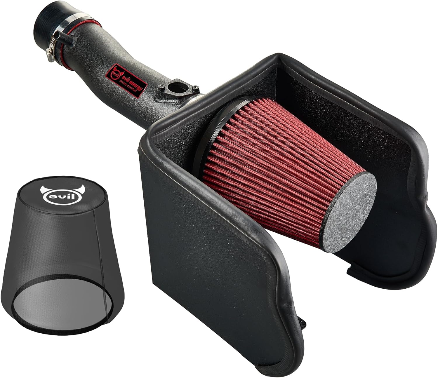 EVIL ENERGY Cold Air Intake Compatible for 2016-2023 Toyota Tacoma 3.5L, Increases Horsepower, Towing Performance & Acceleration, Includes Heat Shield & Pre-Filter, Black
