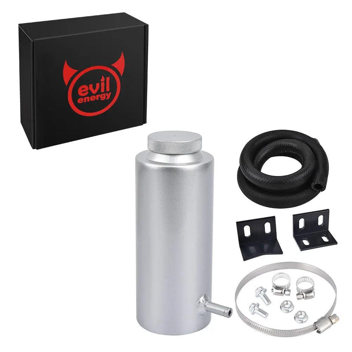 Evilenergy EVIL ENERGY Coolant Overflow Tank Radiator Overflow Bottle Universal 800ml[Silver Bottle]