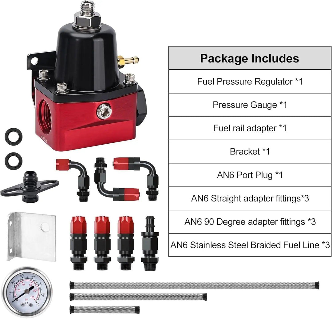 EVIL ENERGY Eco-Friendly Fuel Pressure Regulator 6AN EFI Bypass Return ...