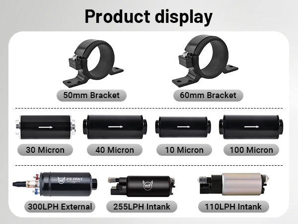 EVIL ENERGY EFI Fuel Pump With Fuel Filter Kit External or Intank - EVILENERGY