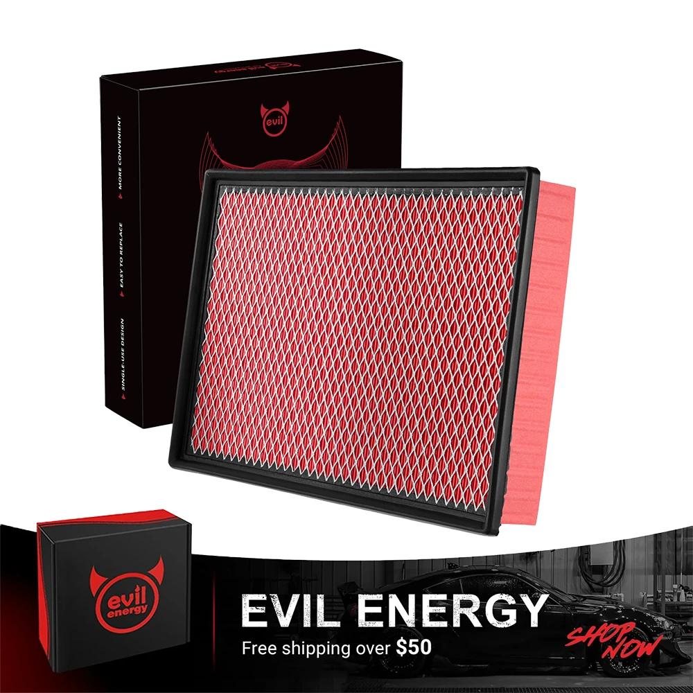 EVIL ENERGY Engine Air Filter for Ram 1500 2002-2010, Ram 2500 2003-2010, Dakota 2004-2010 | Replacement CA9401 | High Flow, 99.9% Filtration