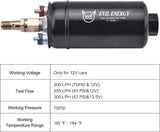 Evilenergy EVIL ENERGY External Inline Fuel Pump Electric 300LPH High Flow 12V Universal