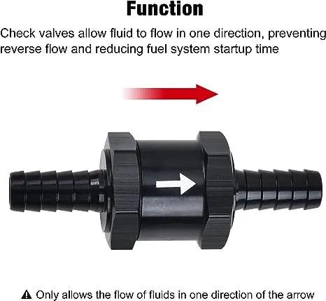 One Way Inline Check Valve 12mm Diesel Gasoline 2 Pack 2-Pack 12mm Inline Fuel Check Valve For Diesel/Gasoline - 1/2 Black Aluminum Fuel Type Diesel One Way Inline Check Valve 12mm Diesel Gasoline 2 Pack 2-Pack 12mm Inline Fuel Check Valve For Diesel/Gasoline - 1/2 Black Aluminum Fuel Type Diesel