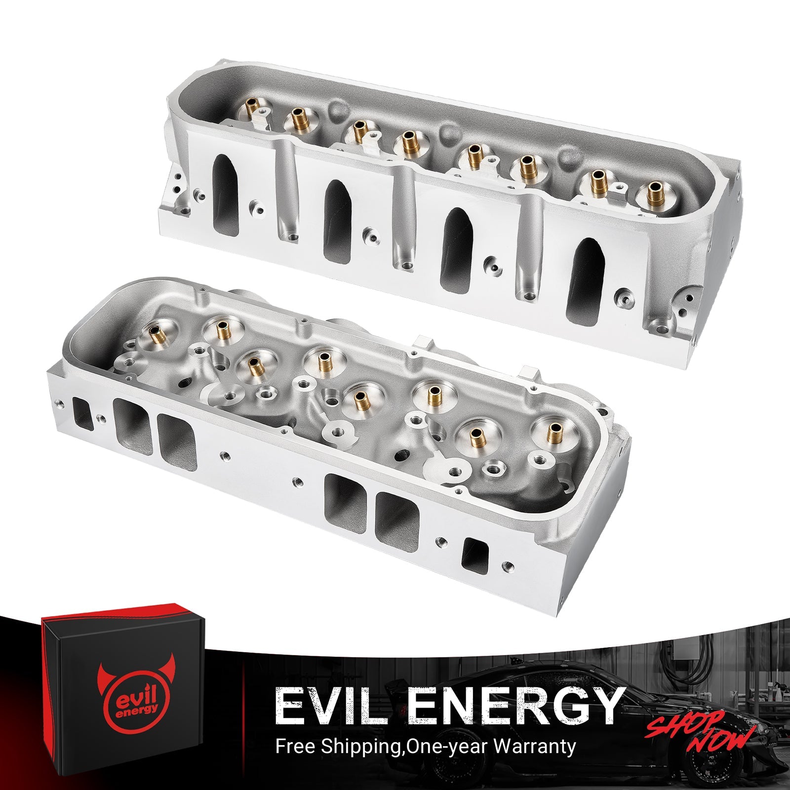 EVIL ENERGY Cylinder Head Pair for LS1 Engines - Free Shipping + One - Year Warranty