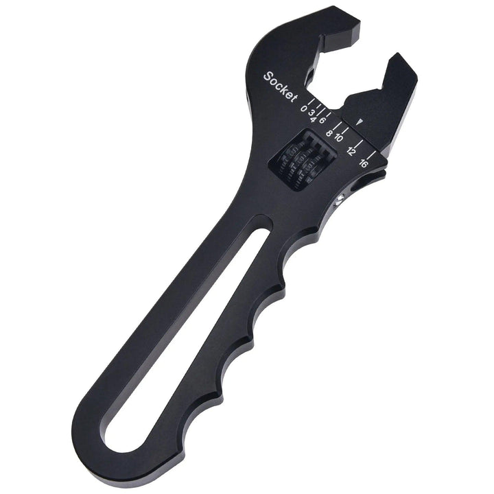 EVIL ENERGY Hose Fitting Adjustable Wrench  3AN-16AN Spanner Lightweight Aluminum[black]