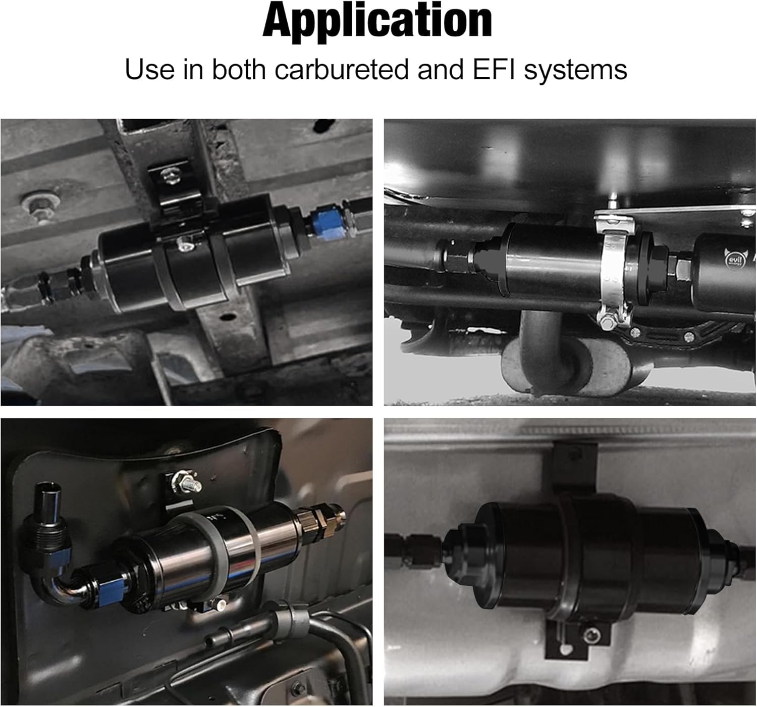 Evil Energy Carburetor Fuel System Combo - 4.5-9 PSI Adjustable Regulator w/Gauge + 10/30/40/100 Micron Filter Kit for Classic Cars & Small Engines - EVILENERGY