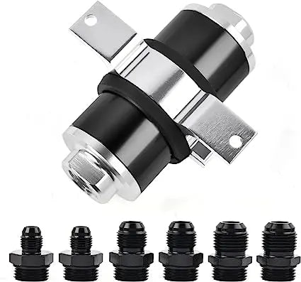 Evilenergy EVIL ENERGY Inline Fuel Filter 100 Micron with 6/8/10AN Adapter Universal 50MM