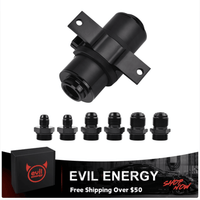 EVIL ENERGY Inline Fuel Filter with 6AN 8AN 10AN Adapter and Bracket Universal 10/30/40/100 Micron