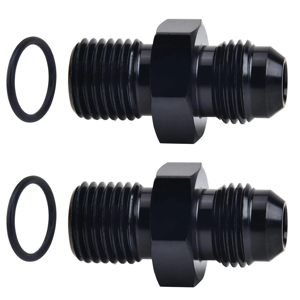 Straight 10AN To M14x1.5 Metric Adapter Fitting - Black Aluminum