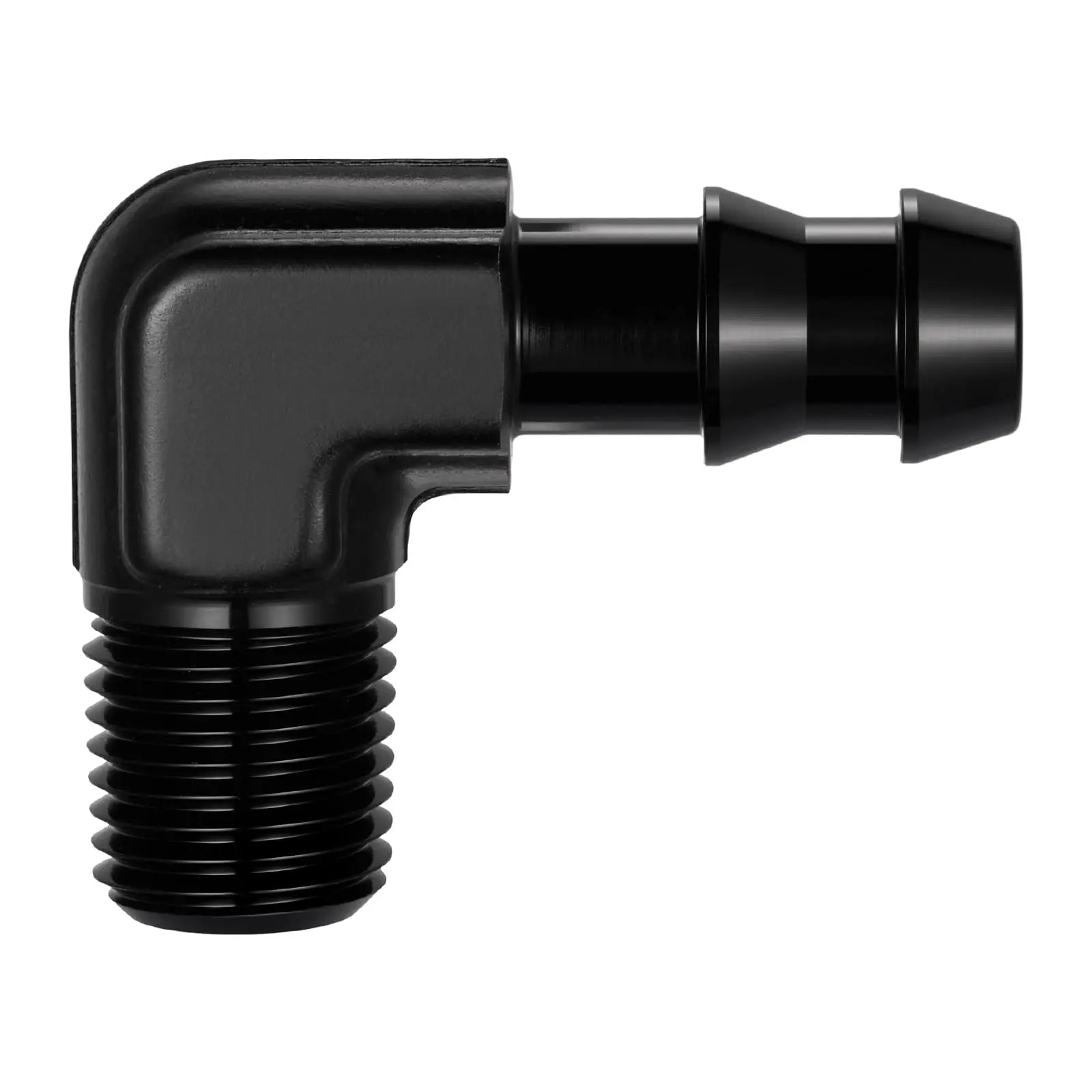 EVILENERGY EVIL ENERGY NPT Male to Barb Fitting Adapter 45/90 Degree Hose Fitting Aluminum Black