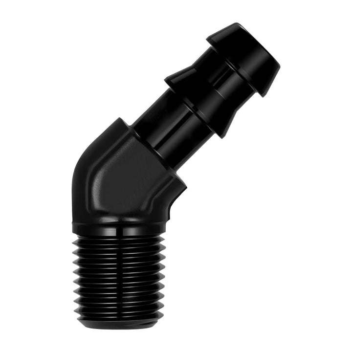 EVILENERGY EVIL ENERGY NPT Male to Barb Fitting Adapter 45/90 Degree Hose Fitting Aluminum Black