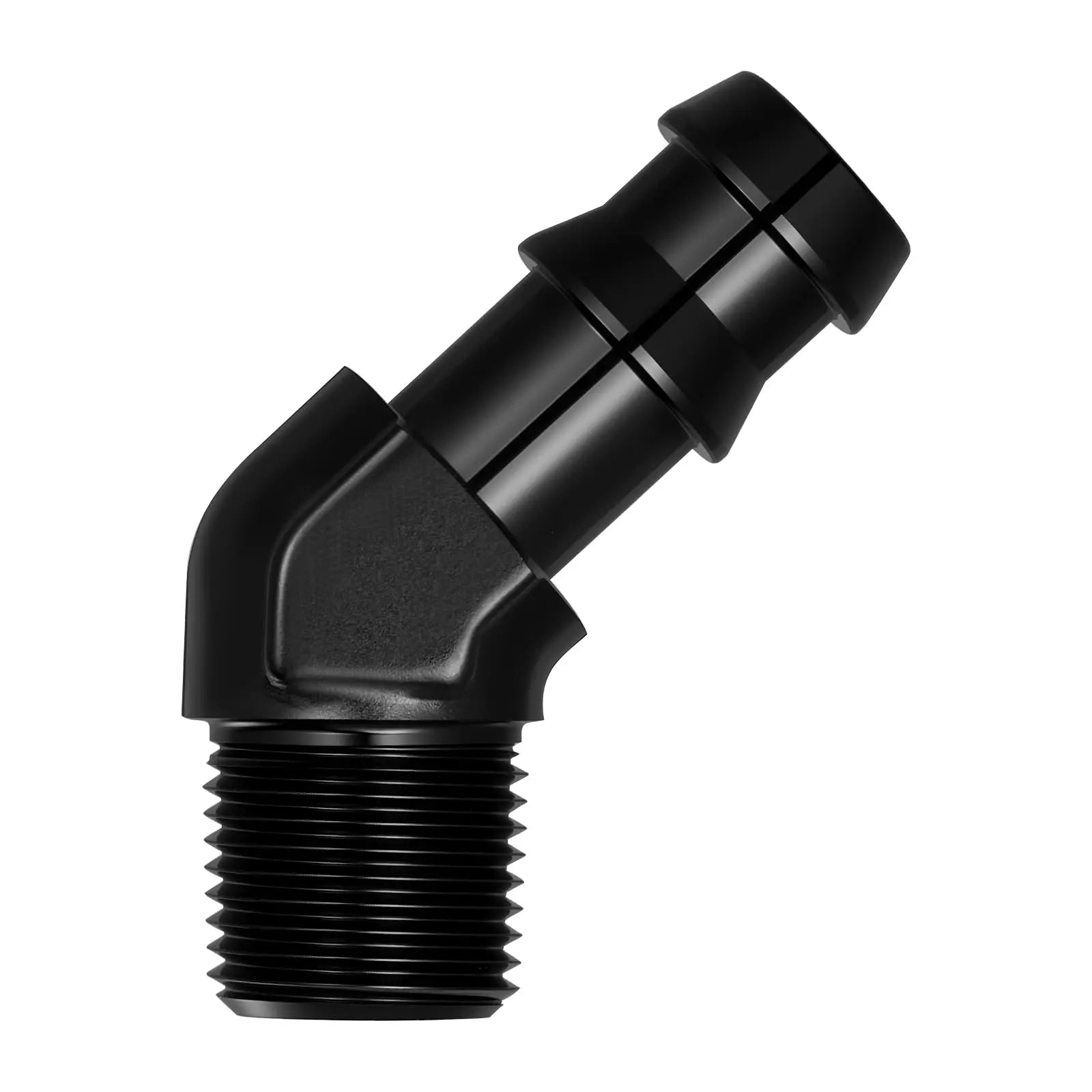 EVILENERGY EVIL ENERGY NPT Male to Barb Fitting Adapter 45/90 Degree Hose Fitting Aluminum Black