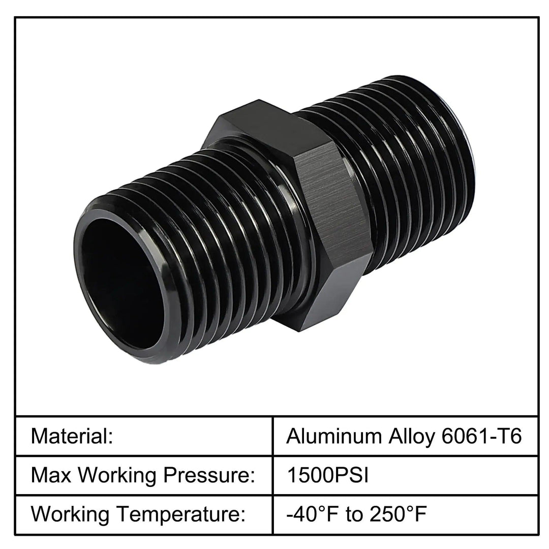 EVIL ENERGY NPT Male to NPT Male Thread Coupling Equal Hose Fitting A ...