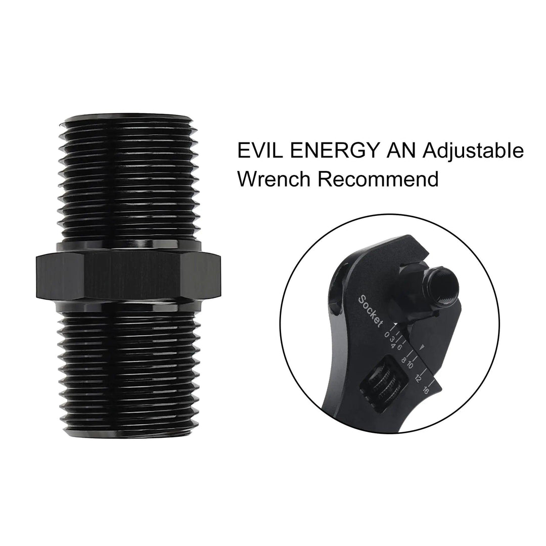 EVIL ENERGY NPT Male to NPT Male Thread Coupling Equal Hose Fitting A ...