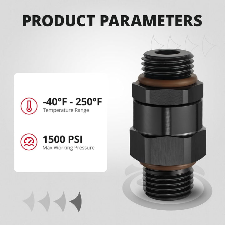 EVIL ENERGY ORB Male to ORB Male Swivel Adapter – Black Aluminum Fitting（ 6AN/8AN/10AN/12AN） - EVILENERGY