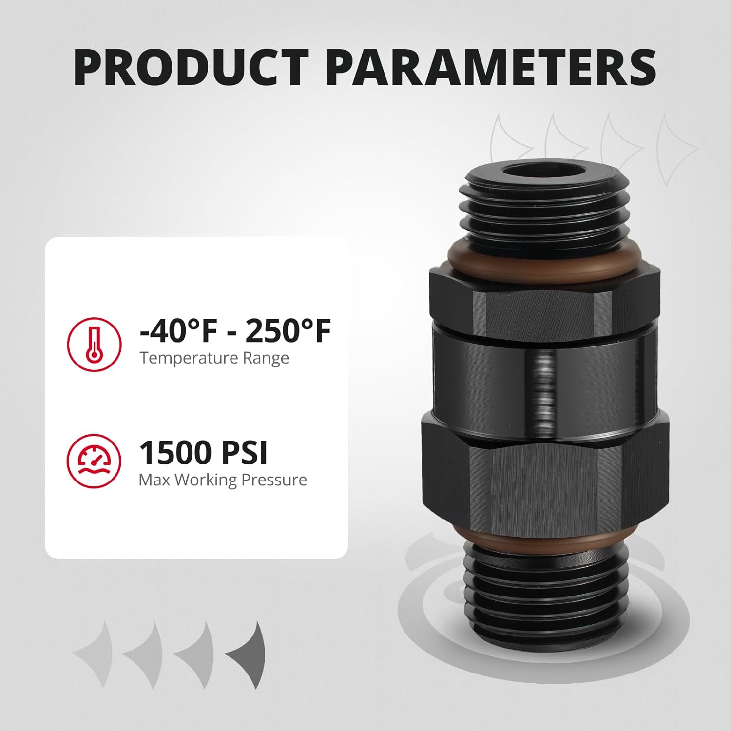 EVIL ENERGY ORB Male to ORB Male Swivel Adapter – Black Aluminum Fitting（ 6AN/8AN/10AN/12AN）