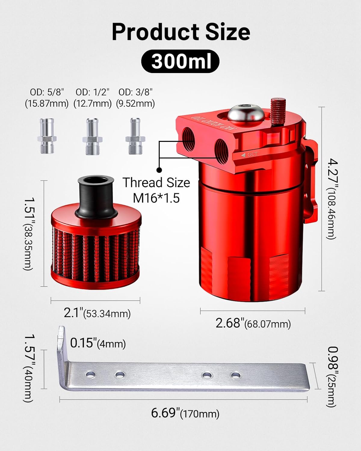 [Red,WITH BREATHER FILTER]