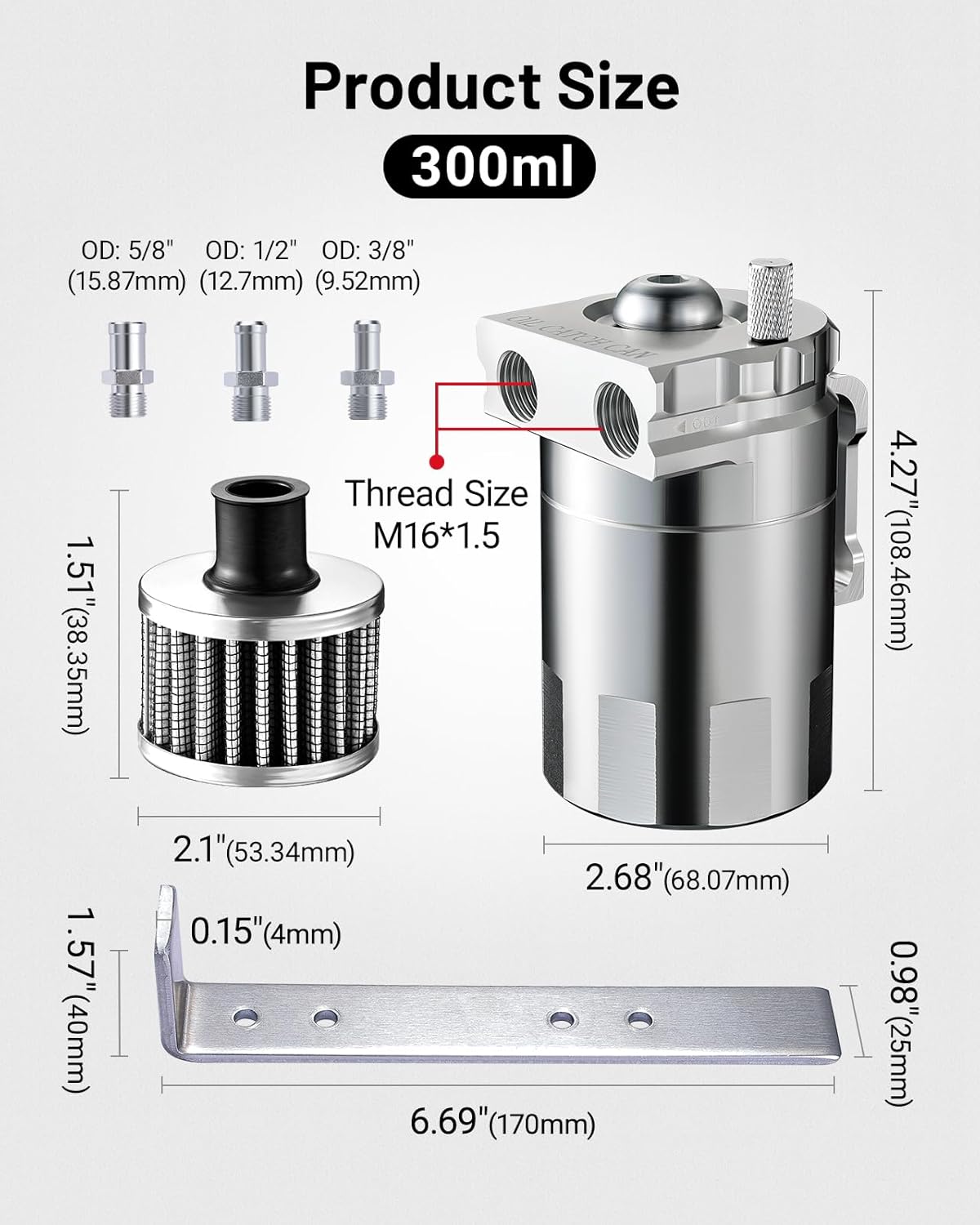 [Silver,WITH BREATHER FILTER]