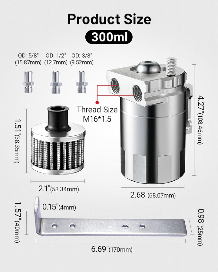 [Silver,WITH BREATHER FILTER]