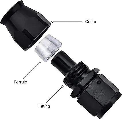 EVILENERGY EVIL ENERGY PTFE Hose End Fitting Kit Aluminum（6/8/10AN）