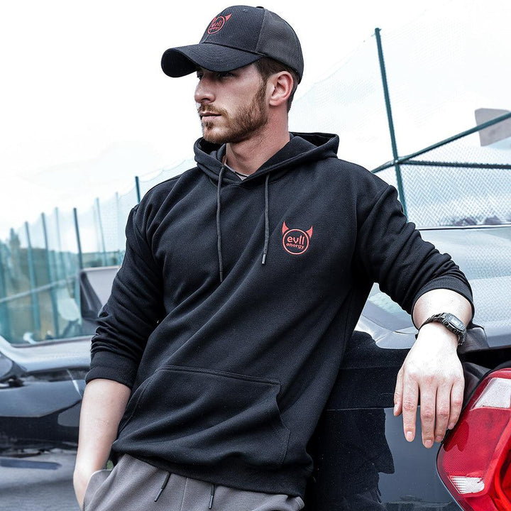EVIL ENERGY Sweatshirt with Embroidered Logo - EVILENERGY