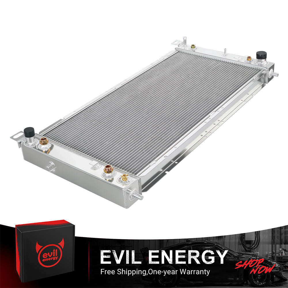 EVIL ENERGY 3Row-56mm Performance Aluminum Radiator Fit for Chevrolet Silverado/Tahoe 1999-2014, GMC Sierra/Yukon 1999-2014 (w/ 4.3L-6.2L)