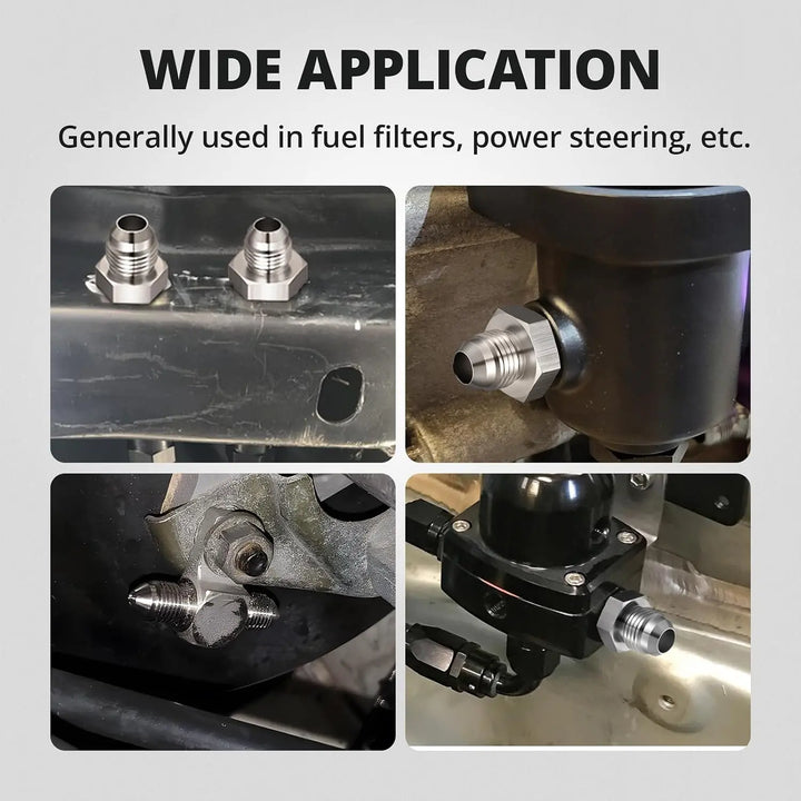 EVILENERGY EVIL ENERGY TBI/Vortec 87-98 Truck 6AN Adapter Set Silver 2PCS Replace 47-0002