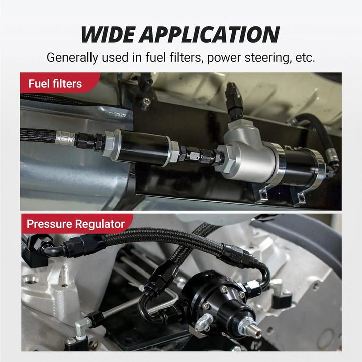 EVILENERGY EVIL ENERGY TBI/Vortec 87-98 Truck 6AN Male to Female M14x1.5 Return Fuel Line Adapter Fitting O Ring Power Steering Hose End Connector Aluminum