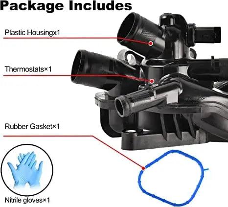 Evilenergy EVIL ENERGY Thermostat Housing Assembly  11537534521 Compatible with 2007-2013 Mini Cooper 2011-2013 Mini Cooper Countryman 1.6L