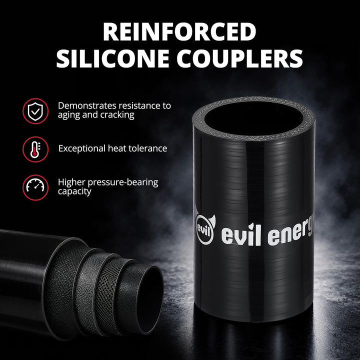 Reinforced silicone coolant hose coupler for automotive radiator hose kit with heat tolerance, pressure-bearing capacity, and aging resistance