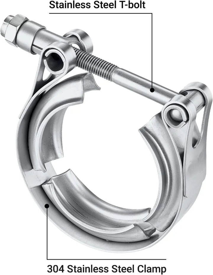 EVILENERGY EVIL ENERGY V Band Clamp for Flange Kit Stainless Steel (1, 1.5")